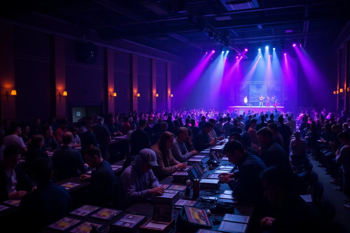 Sfeerbeeld van een aankomende CardHammer veiling